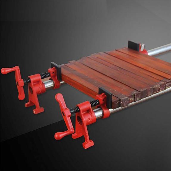 Set 6 Morsetti A F MUXHEL Per Legno E Metallo – 3x150mm + 3x300mm, Ghisa Malleabile, Ganasce Antigraffio, Fino A 272kg