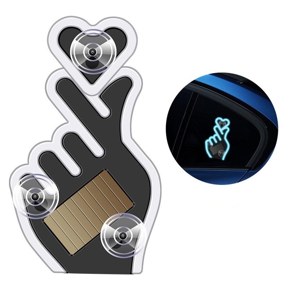 Wireless Hand Heart Neon Light DIY Car Window Ambient Lamp New Decorative Light светло-синий