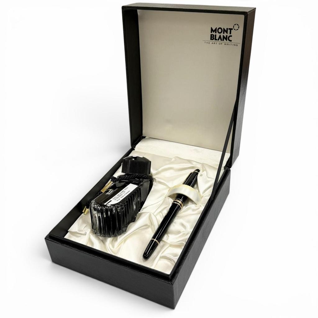 Excellent MONTBLANC fountain pen Meisterstück Classic white star black 14K mens Used