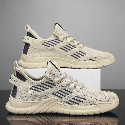 Atmungsaktive Herren-Sportschuhe aus Fliegenstrick-Mesh für Studenten, Lässige Laufschuhe