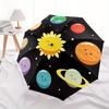 Solar System Planets Sun Outer Space KidsRoom Wall Decal Sticker Art DecorUmbrella, Portable 3-Fold Compact Umbrella for Men & Women Gift