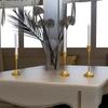 Set of 3 Vintage Elegant Metal and Aluminum Tabletop Candle Holders, Suitable for Wedding Anniversary, Home and Hotel Decoration