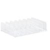 Clear Plastic Makeup Palettes Organizer Divided Sections Cosmetics Stand Rack Holder For Eyeshadows