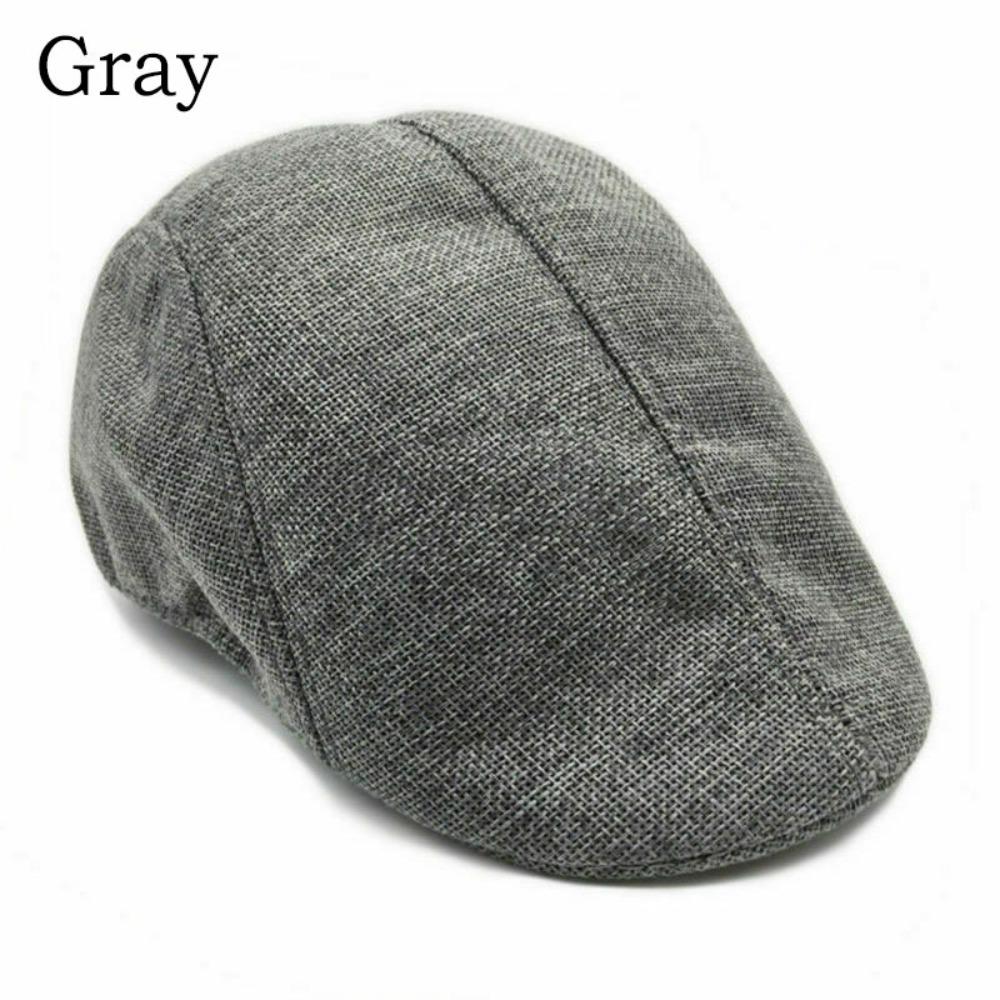 Outdoor Linen Beret Hat Vintage Golf Driving Hat Sun Hat Men Flat Cap