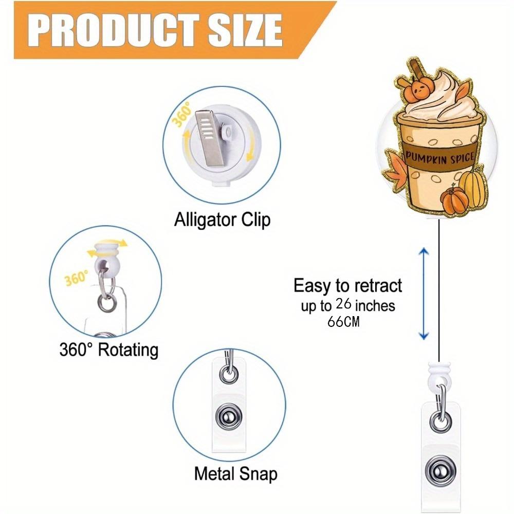 Retractable Badge Clip. A Fun, Cute ID Holder for Nurses, Students & Office Scenes.