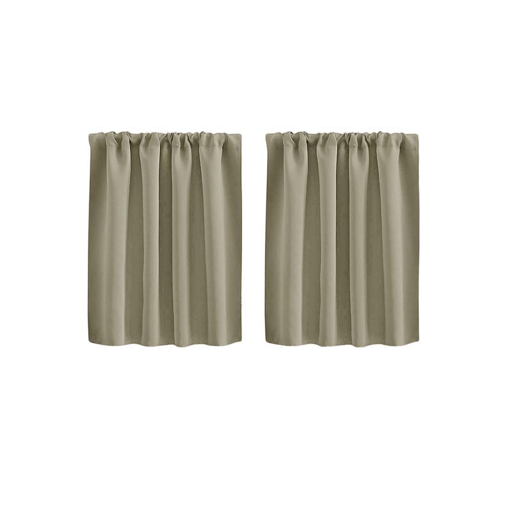High Precision Solid Short Curtain Finished Blackout Curtain for Kitchen Partition and Cafe Use 40x60cm Set of 2 Panels