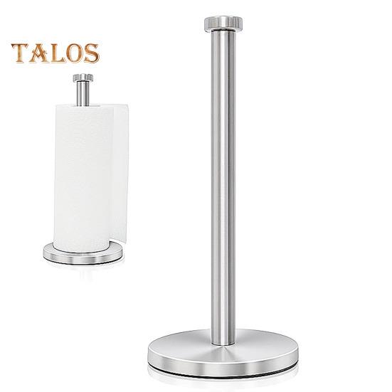 Porta Rotolo di Carta da Cucina da Banco con Base Ponderata Antiscivolo Resistente alla Ruggine e alla Corrosione Acciaio Inossidabile Porta Rotolo di Carta da Cucina