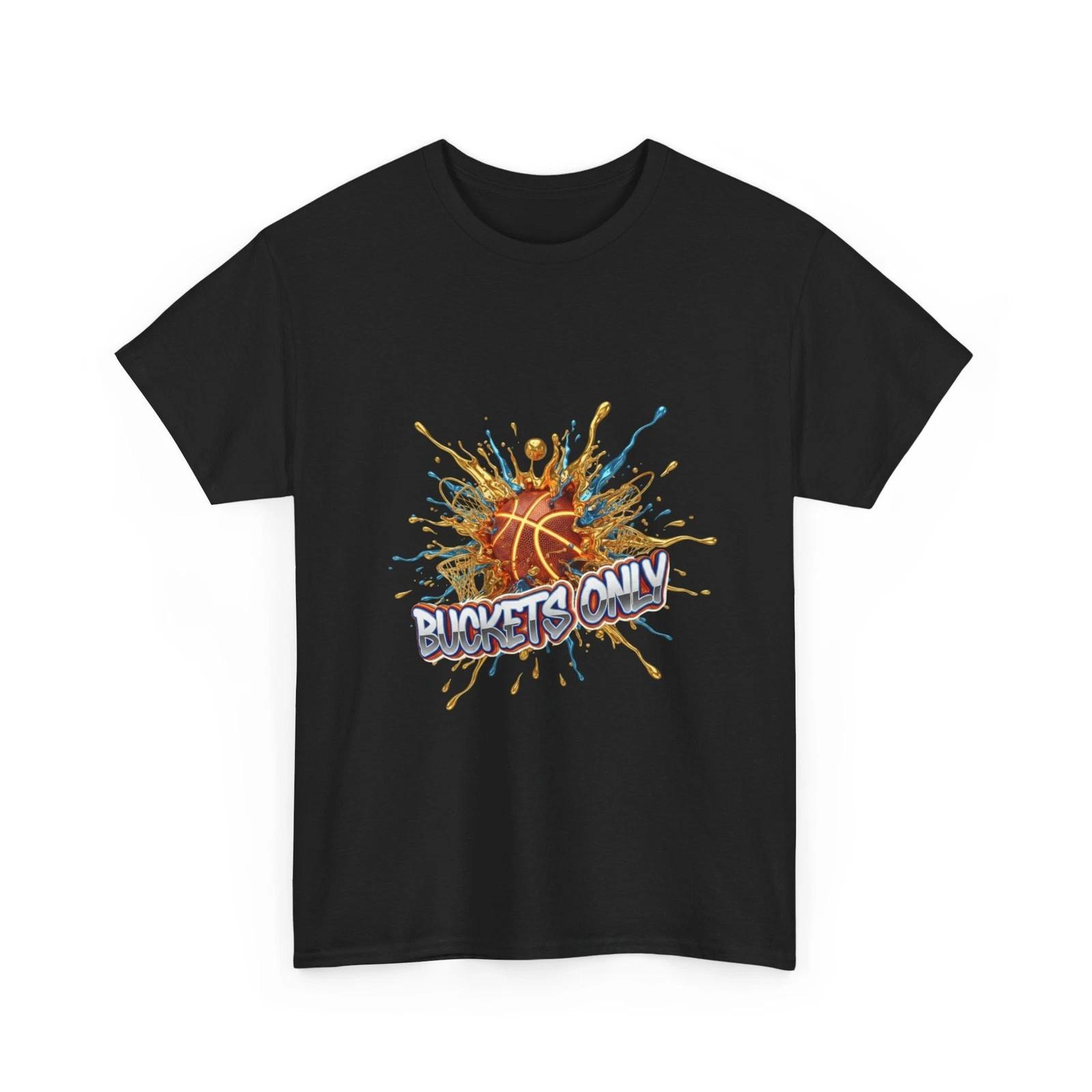 Basketball Splash T-Shirt | Cool Splatter Basketball Graphic, Cotton T-Shirt Gift XL
