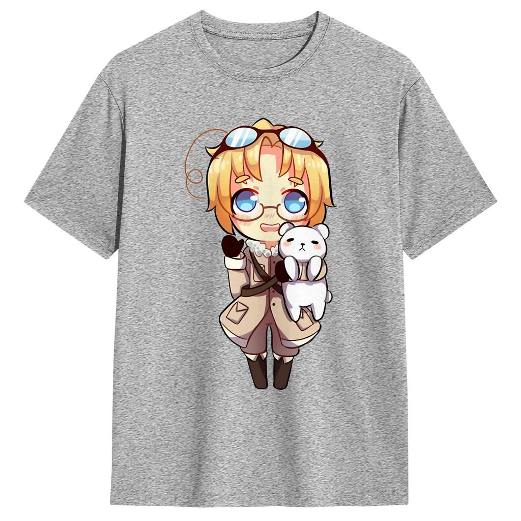 Hetalia Achsenmächte T-Shirt Sommer Baumwoll-T-Shirts Für Unisex Harajuku Lässiges T-Shirt Kurzärmelig Ästhetische Kleidung