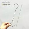 Large Transparent Crystal Acrylic Clothes Hook Clip with Stainless Steel for Socks and Pants