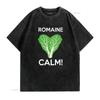 Romaine Calm Funny Restaurant Chef Line Cook Cooking Womens T Shirt Black Medium Vintage Washed Streetwear Soft Casual Graphic