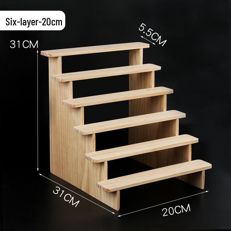 Solid Wood Display Rack for Action Figures, Collectibles, and Succulents