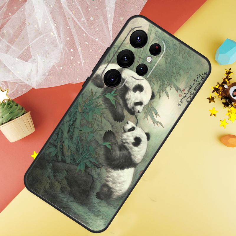 Panda Animal Cute Bear Phone Case For Samsung Galaxy S26 S25 Ultra S23 S21 S20 S22 S24 FE S10 Plus Cover Coque