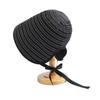 Ribbon Women Striped Fisherman Hat Wide Brim Foldable Summer Sun Hat Sun Protection Solid Color Sunshade Hat