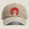 Samurai Cat Meeting Fashion Washed Baseball Cap Outdoor For Womens Unisex FeUnisex Beach Dad Hat Hip Hop