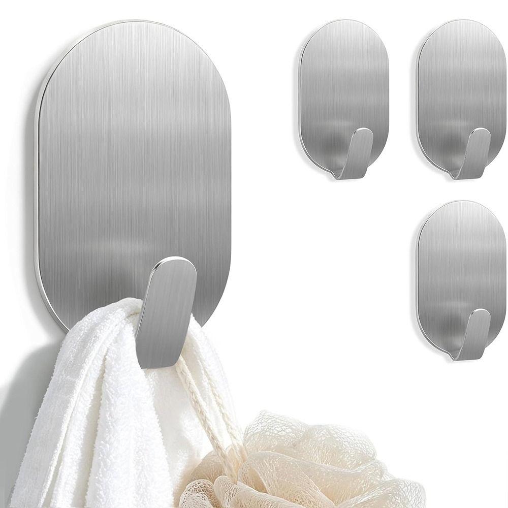 5PCS Traceless Behind The Door Hook Self Adhesive Wall Mounted Key Holder  Kitchen Use