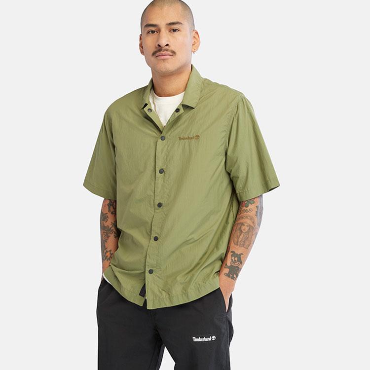 Timberland Solid Color Packable Breathable Quick-Dry Outdoor Polo Shirt Unisex Shirts Avocado-Green A68F1-V46