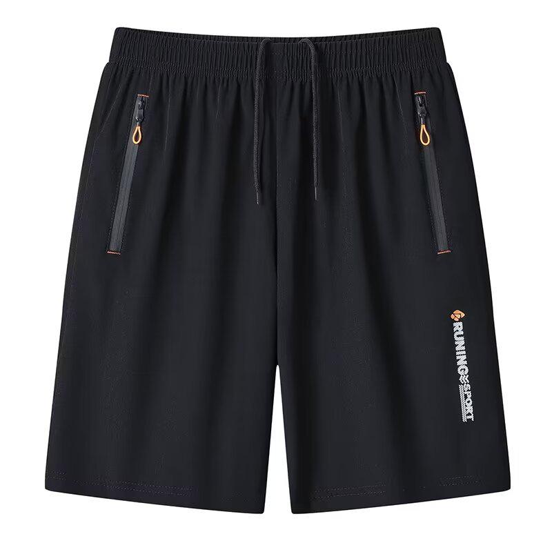 Men's Quick-Dry Fitness Shorts - Breathable, Solid Color, Three-Quarter Casual Running Pants