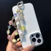 Dopamine Beaded Phone Chain High-End Alloy Butterfly Flower Phone Chain Creative Crystal Bead Wrist Strap