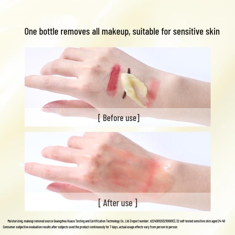 

Spring Letter Makeup Remover Cream Set: Gentle, Non-Irritating 3-in-1 Deep Cleanser for Eyes, Lips, and Face.