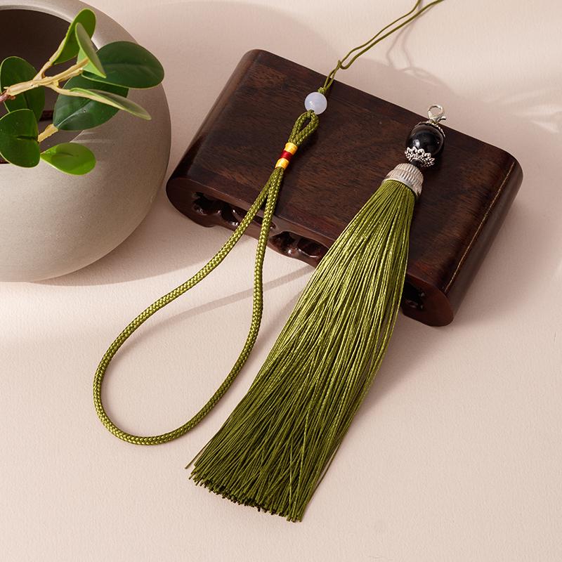 Handmade Chinese Knot Tassel Gourd Charm - DIY Car Hanging Ornament & Musical Instrument Accent