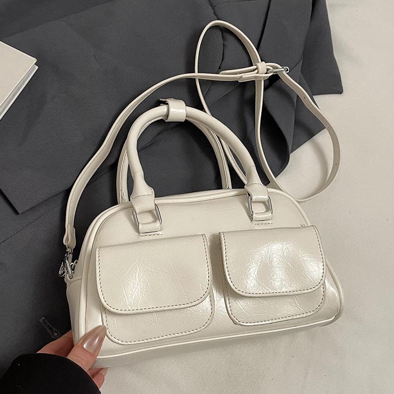 Wholesale Hot Sale Korean Simple Style High-end Texture Portable Boston Bag Casual Versatile Niche Foreign Style Messenger Bag