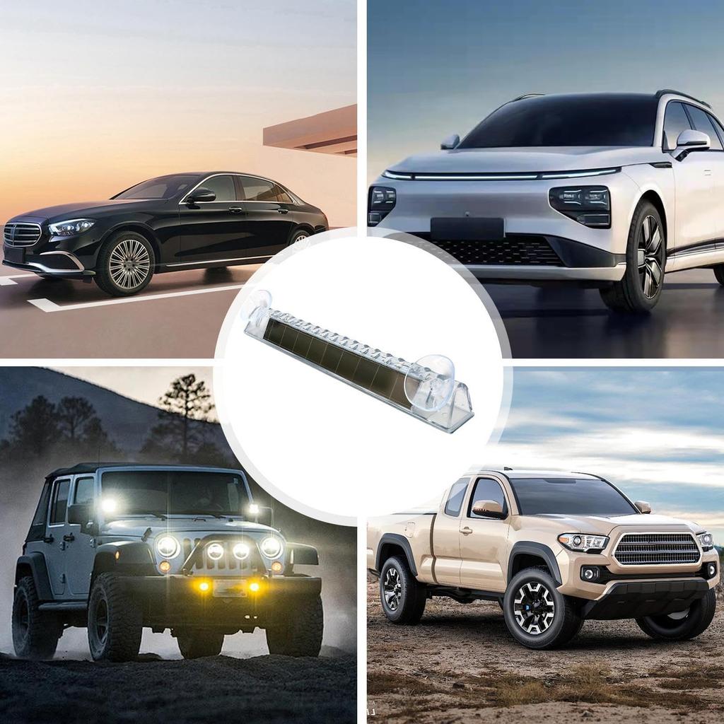 Aoyitaf Solar LED Strobe Lights, Car Flashing Security Lights - Solar Warning Lights for