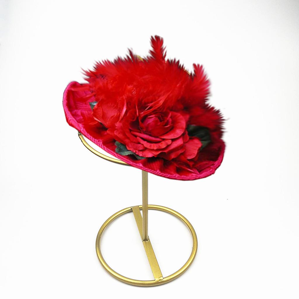 Fashion Hat Stands Modern Wire Metal Freestanding Rack for Cap Veil and Head Accessories Display Holder Durable Use