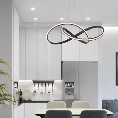 59W LED Modern Pendant Light Tricolor Changeable Bedroom Office Hanging Lamp Living Room Decoration Suspension Lamp
