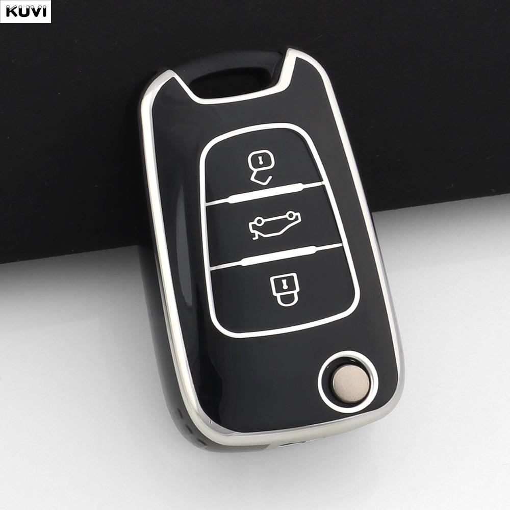 For Hyundai I20 I30 Ix20 Ix25 Ix35 Soft Tpu Car Folding Key Case Cover For Kia Sportage Rio 3 Soul Optima Ceed Pro K5 K2 Pride