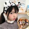 Spotted Dogs Folded Ear Hairband Cute Cosplay Headwear Cartoon Puppy Dog Hair Accessories Headbands For Women Festival Gifts