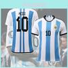 2022 World Cup Argentina Home Away Jersey Messi Di Maria Football Shirt