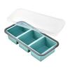 Silicone Snack Containers with Sealed Lid 2/3/4 Compartments Condiment Box High/Low Temp Resistant Divided Food Container for School Travel
