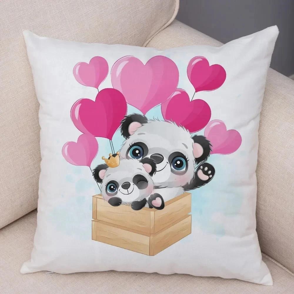 Kreslený Čínský Panda Dekorativní Povlak na Polštář Ozdoby do Auta Kancelář Obývací Pokoj Pohovka Domácí Povlak na Polštář