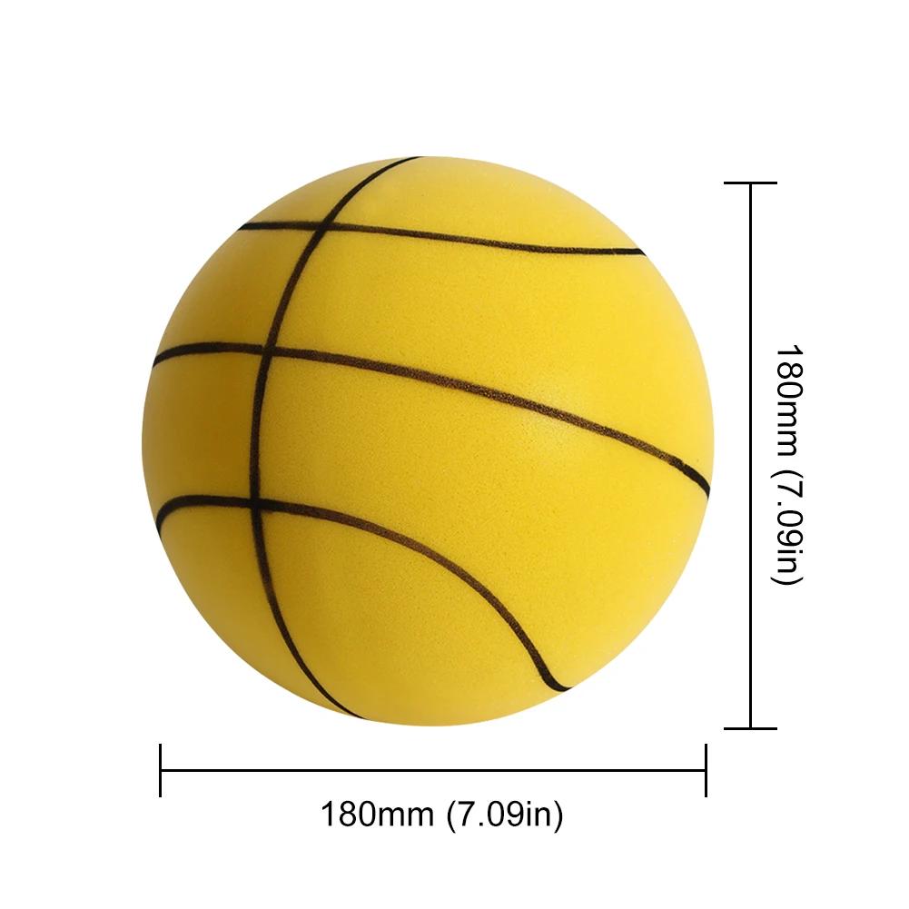 24cm/21cm/18cm Silent Basketball High-Resilience Dribbling Basketball Mute Bouncing Basketball for Various Indoor Activities
