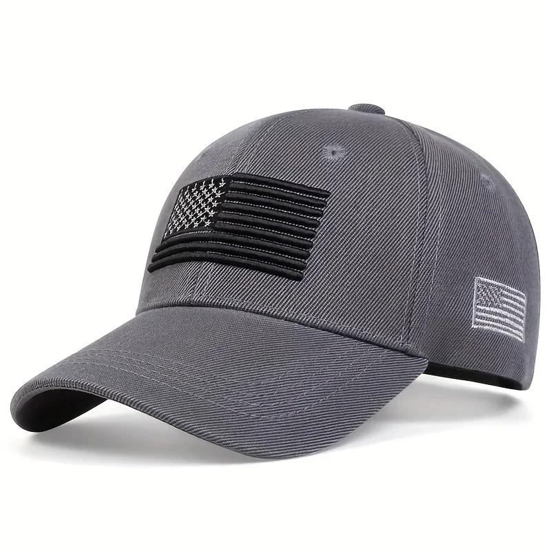 

Unisex American Flag Embroidery Baseball Caps Outdoor Adjustable Spring And Autumn Casual Sunscreen Hat