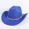 Beliebte europäische und amerikanische Mode OL-Stil einfarbiger Cowboyhut Herren und Damen High-End Zylinder Jazzhut Filzhut