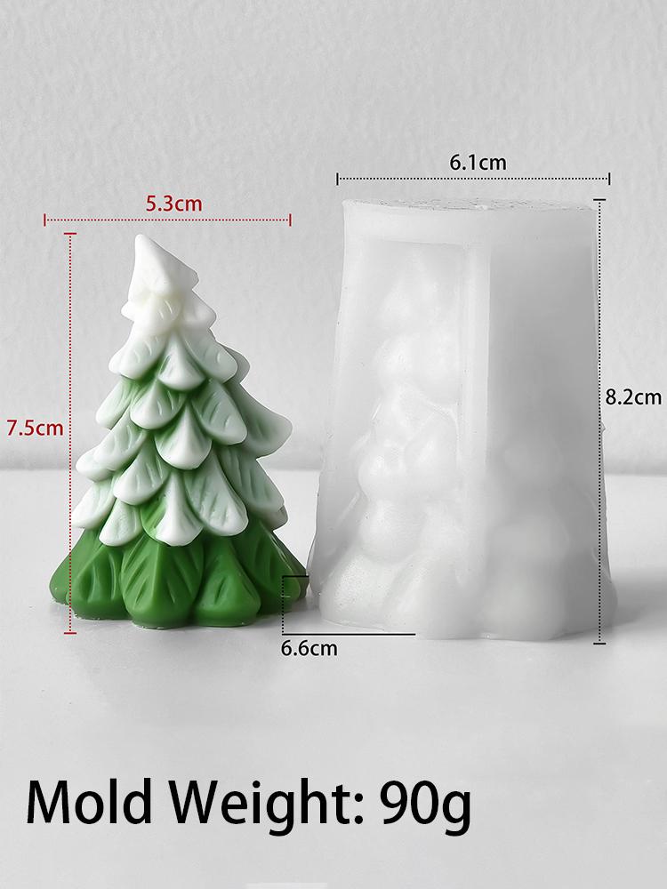 3D Christmas Tree Silicone Candle Mold DIY Christmas Ornaments Scented Candles Soap Molds Plaster Resin Chocolate Crafts Making