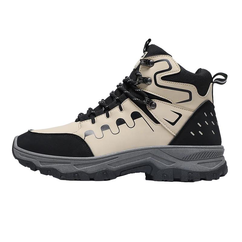 High Top Boots Men Casual Comfort Versatile Anti Slip Wear-resistant Height Increasing Lightweight Casual Workwear Boots Zapatos