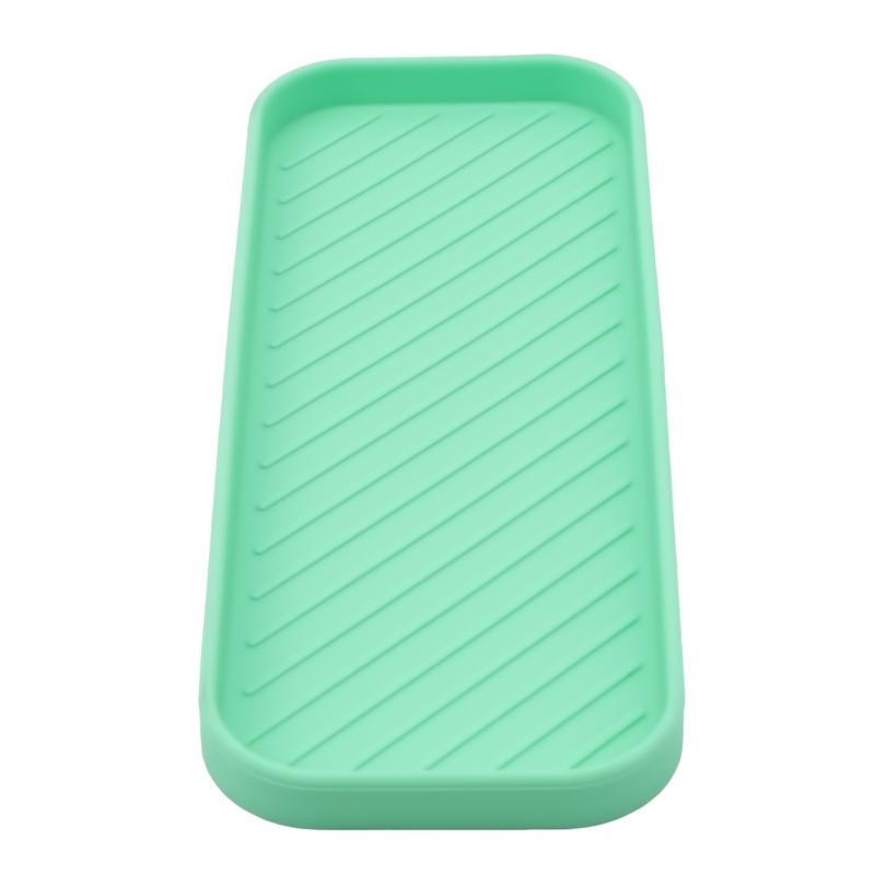 

Silicone Drain Tray For Tableware Water Cup Fruit Vegetable Kitchen Sink Organizer Storage Tray Sponge Holder Soap Dispenser зелёный