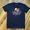 Taco Tuesday Men's Black Tee W Embroidered Skull and Skeleton Graphic Size Small