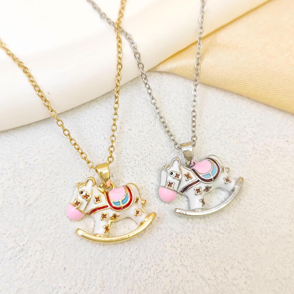 Women's Cloisonné Enamel Necklace - Ma Dao Cheng Gong INS Style, Versatile Celebrity Collarbone Chain