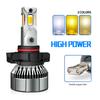 H11 High Power Three-color LED Headlight Double Copper Tube 120W Car Light Led12V Car 24V Truck H7H4