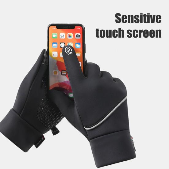 Waterproof Heated Gloves Men Women Winter Rechargeable Hand Warmers Touch Screen Electric Heated Gloves with Anti-Slip Palms for Skiing Cycling Hiking