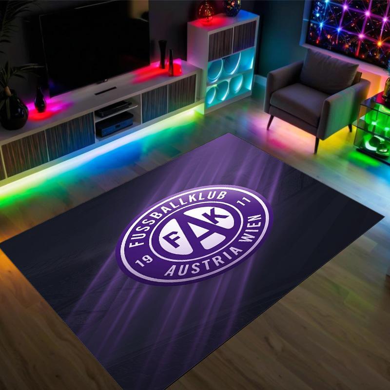 Austria Wien FC Design Crystal Velvet Carpet Cozy Non?Slip Printed Rug For Bedroom Living Room Entrance