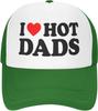 I Love Hot Dads Trucker Hat Mesh Baseball Cap Adjustable Summer Casual for Adults