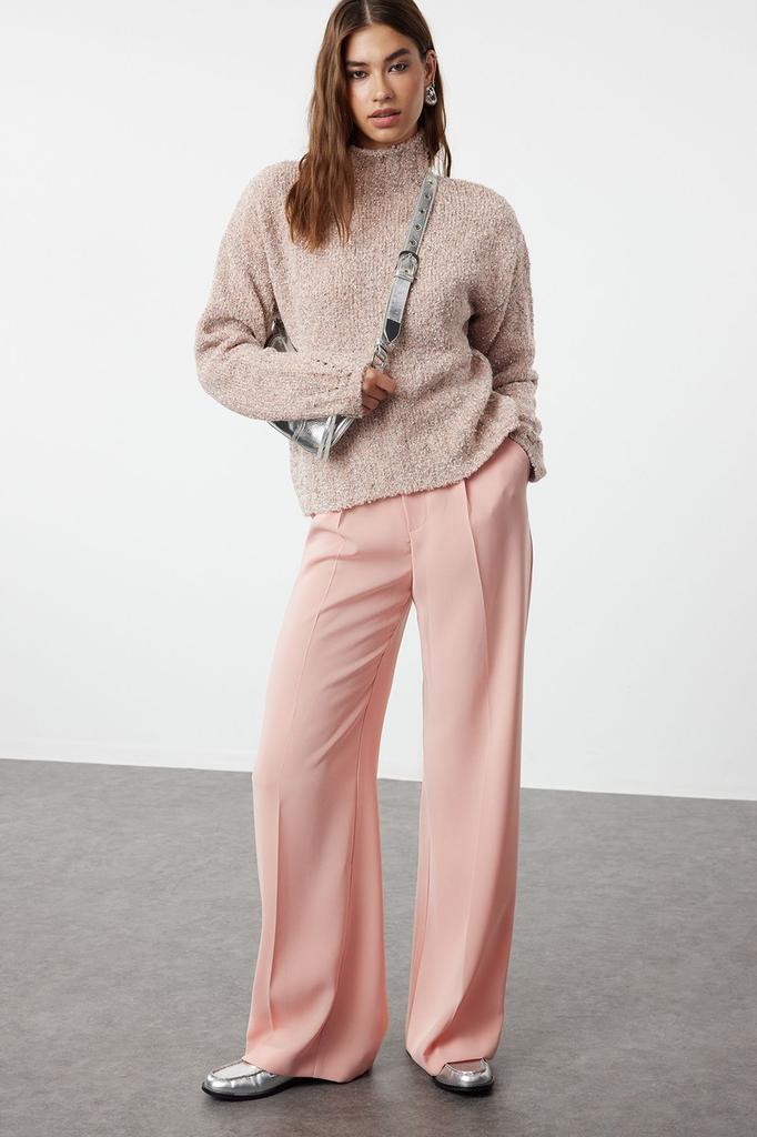 Women's Elegance Style Sweater Powder Soft Textured Cotton Knitwear Sweater