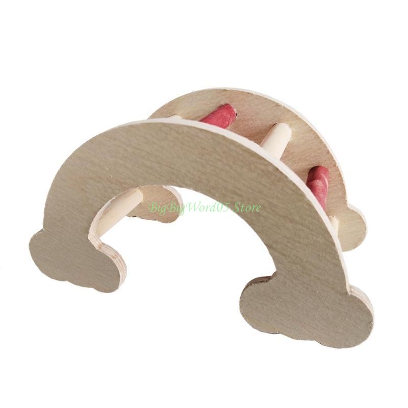24TE Hamster Kletterleiter/Brücken Holz- Kletterspielzeug Brücke Käfig Dekoration für Hamster Rennmäuse Mäuse & Kleintiere