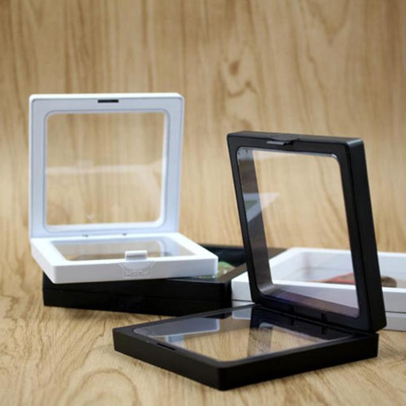 White Transparent Suspension Display Cases Jewelry Box Necklace Storage Holder