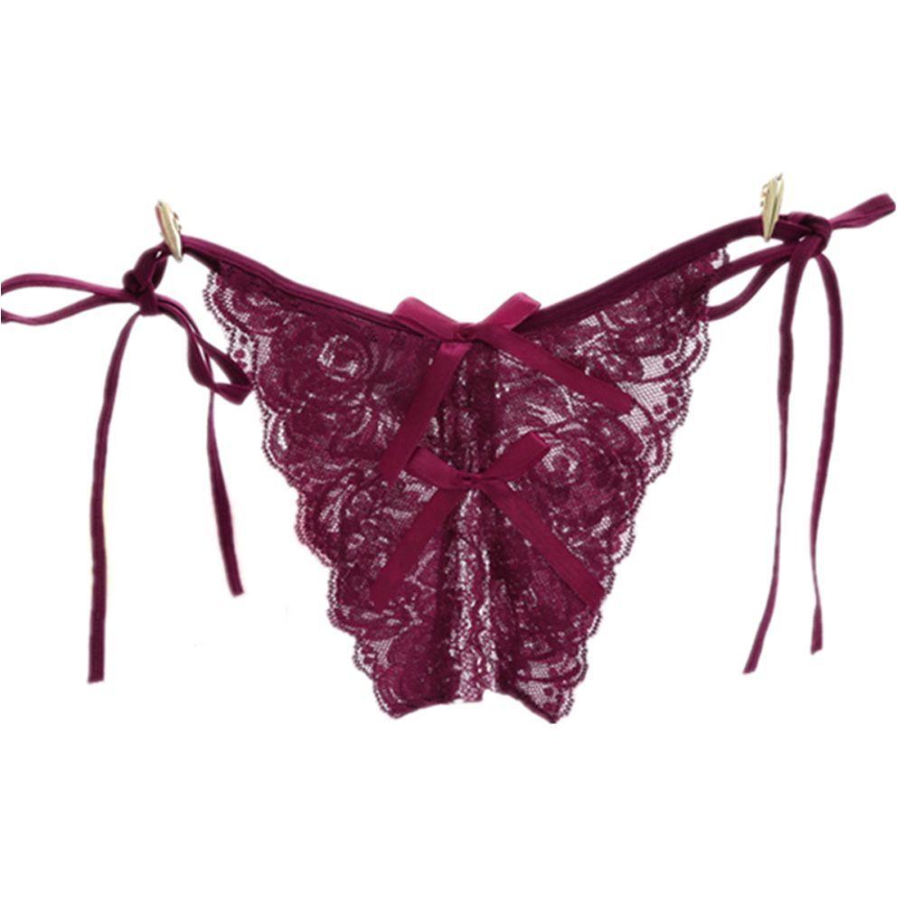 Low Waist Open Crotch Underwear Underpants T-Back Sexy Women Exotic Panties Thongs Briefs G-string